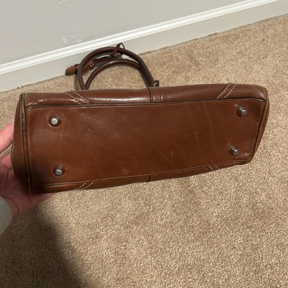 Coach Purse: 8a70 Black Hampton Leather - Vintage - Picture 8 of 10